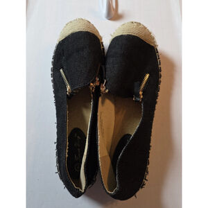 Forever Young Jacob Espadrille Flats E2814 Womens Size US 9 Black
